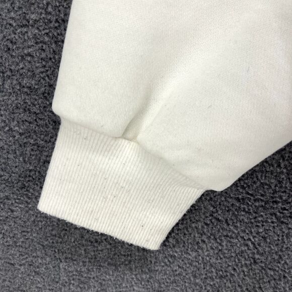 SHEIN Hoodie Womens XS White EZwear Blue Letter Graphic Drawstring Sweatshirt - Picture 16 of 16